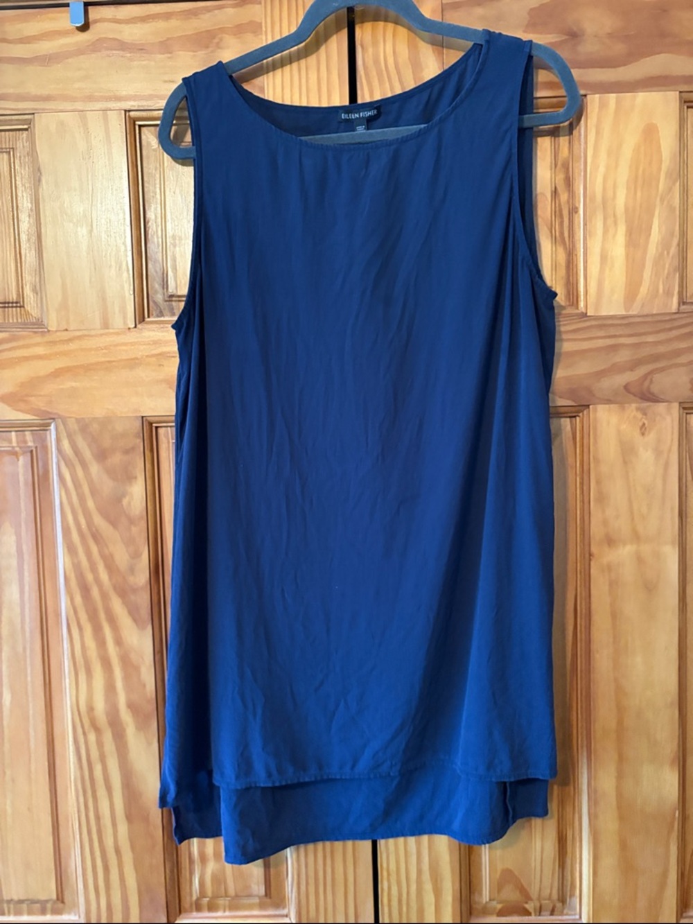 Eileen Fisher Deep Navy Layered Sleeveless Tunic